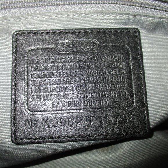 COACH Black Soft Leather HOBO Satchel - Picture 3 of 9